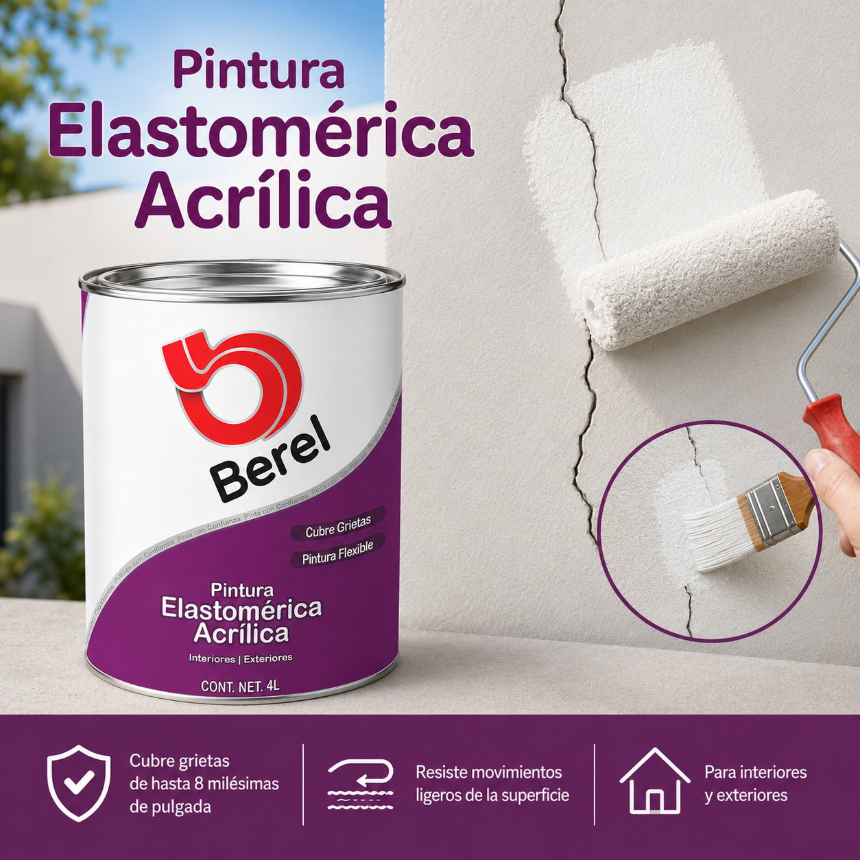 Pintura Elastomérica acrílica 290023 19 L