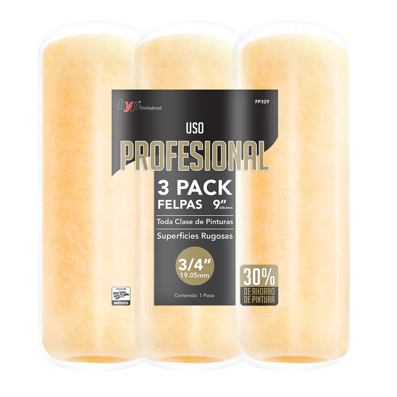 Felpa 3 PACK alta densidad 3/4" x 9"