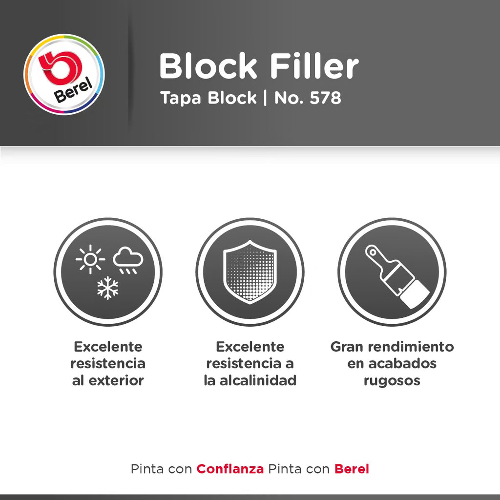 Block Filler sellador para block 578 4 L