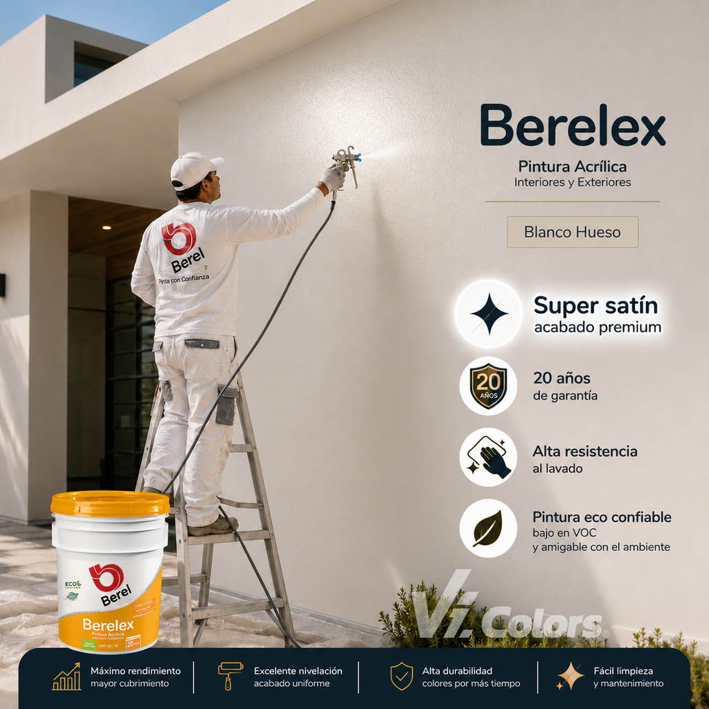 Pintura acrilica Berelex super satin 1 L