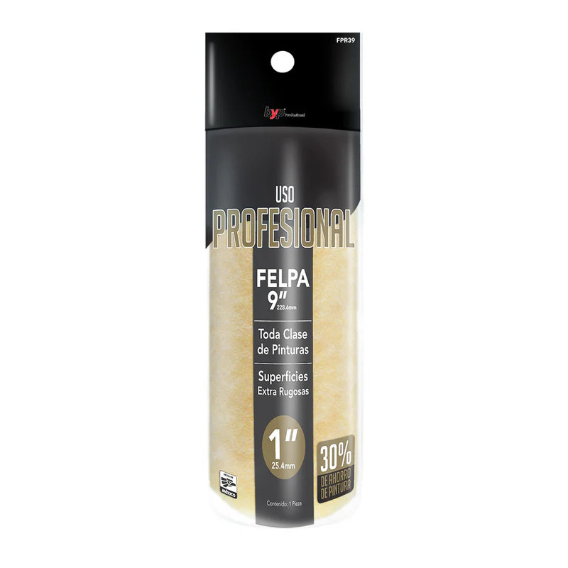 Felpa alta densidad profesional 9" x 1" ByP