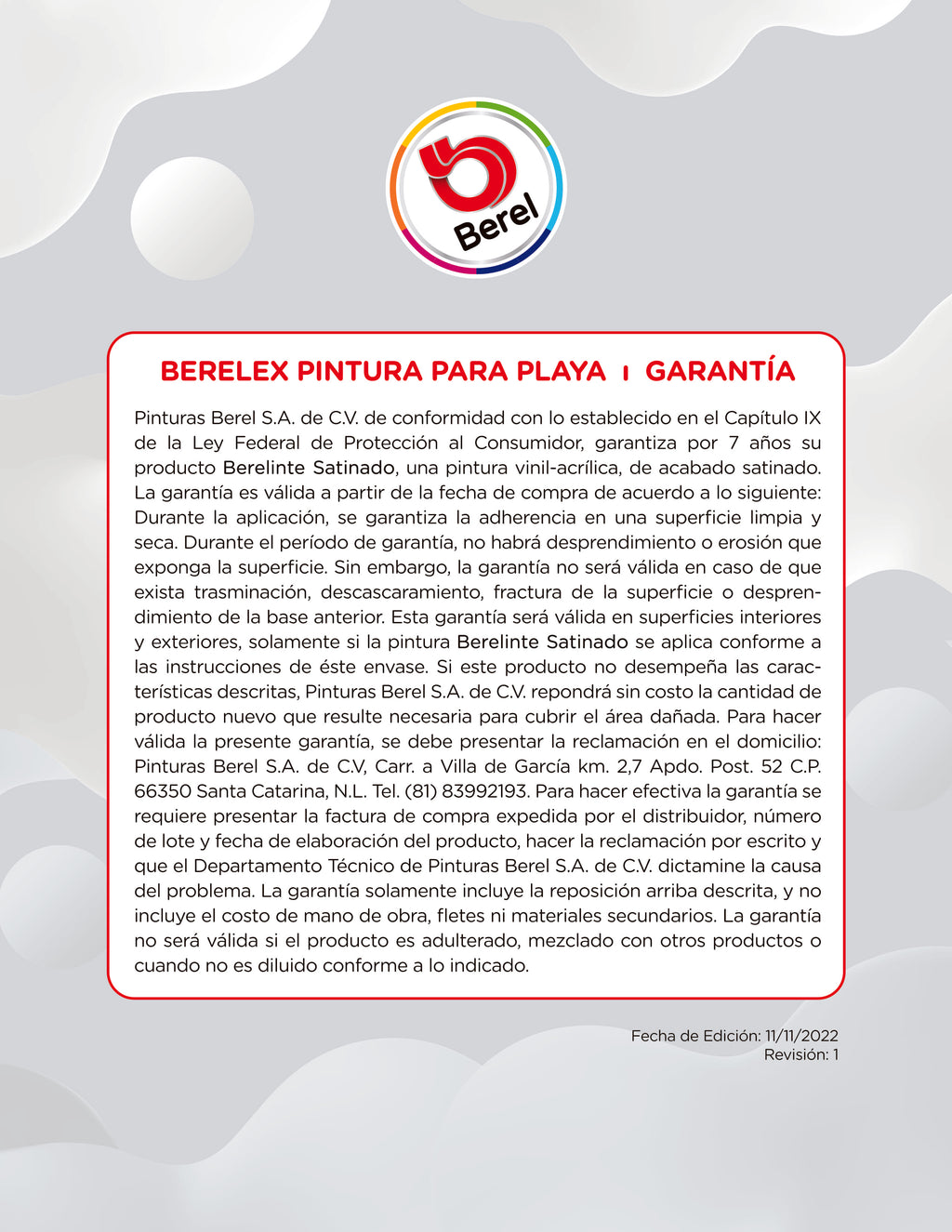 Pintura 100% acrilica Berelex playa 19 L