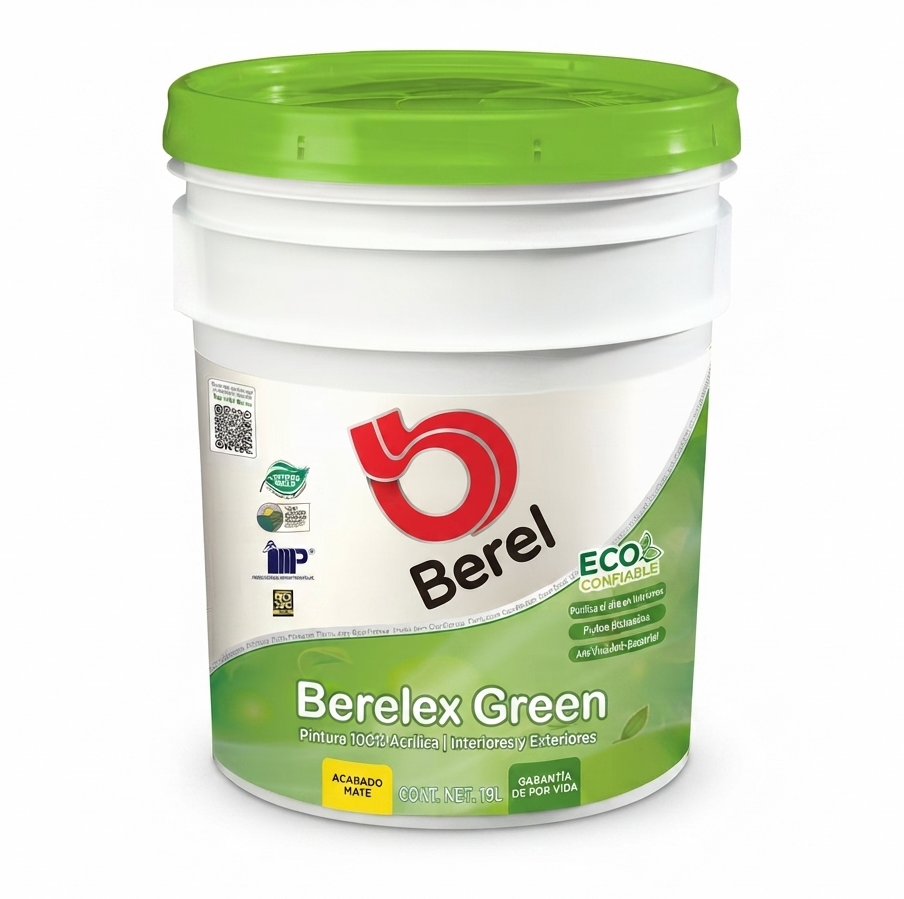 Pintura 100% acrilica Berelex Green 19 L