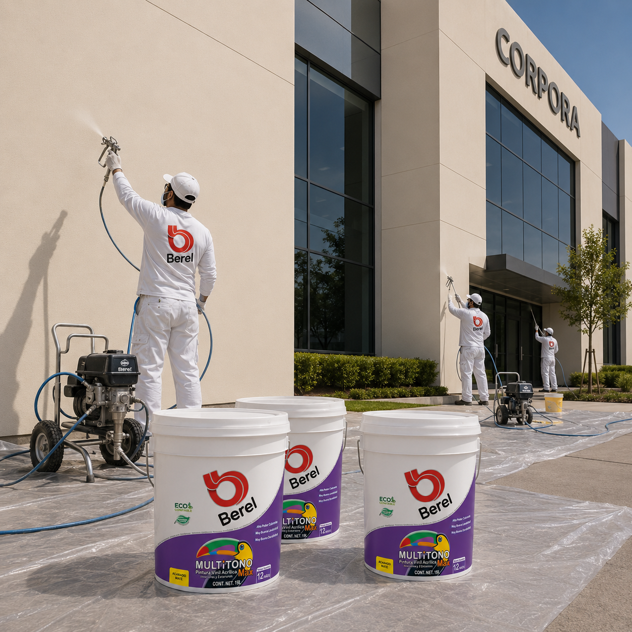 Pintura vinil-acrilica Multitono Max mate 19 L