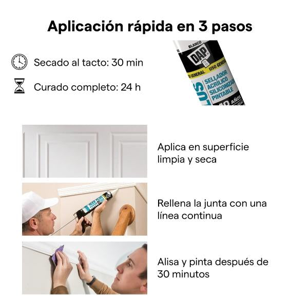 DAP ALEX PLUS sellador acrílico blanco 300 ml