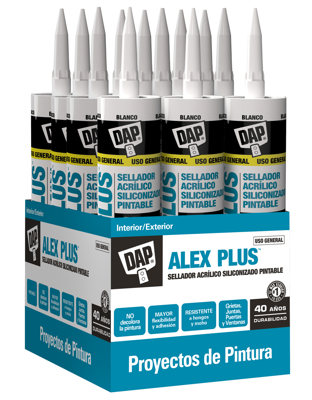 DAP ALEX PLUS sellador acrílico blanco 300 ml