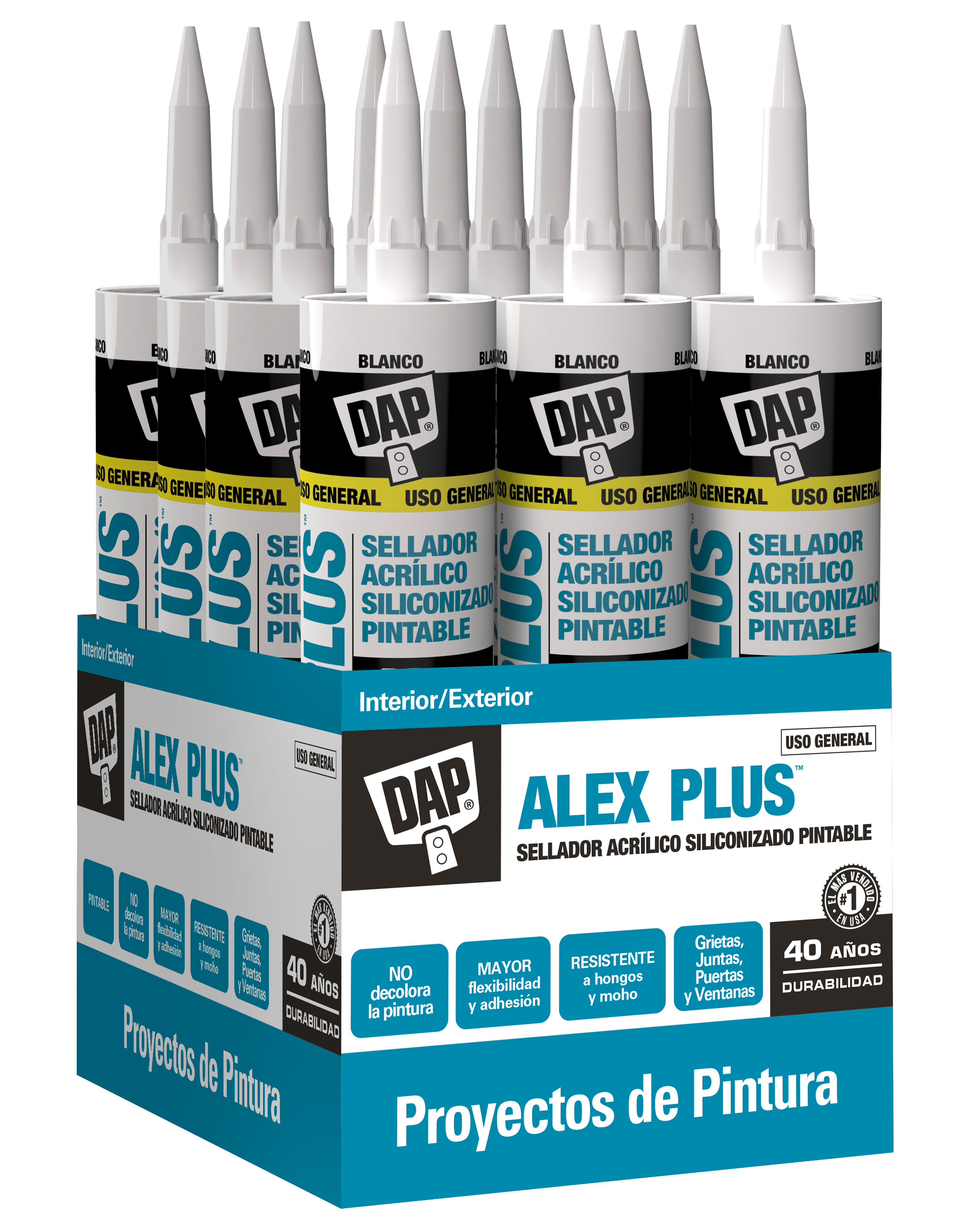 DAP ALEX PLUS sellador acrílico blanco 300 ml