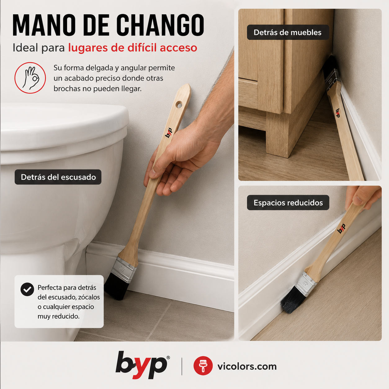 Brocha mano de chango 2”