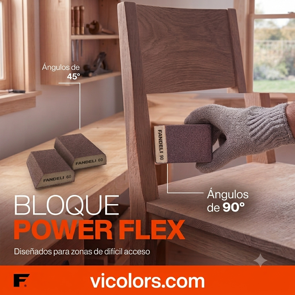 Lija bloque abrasivo biselado power flex 60