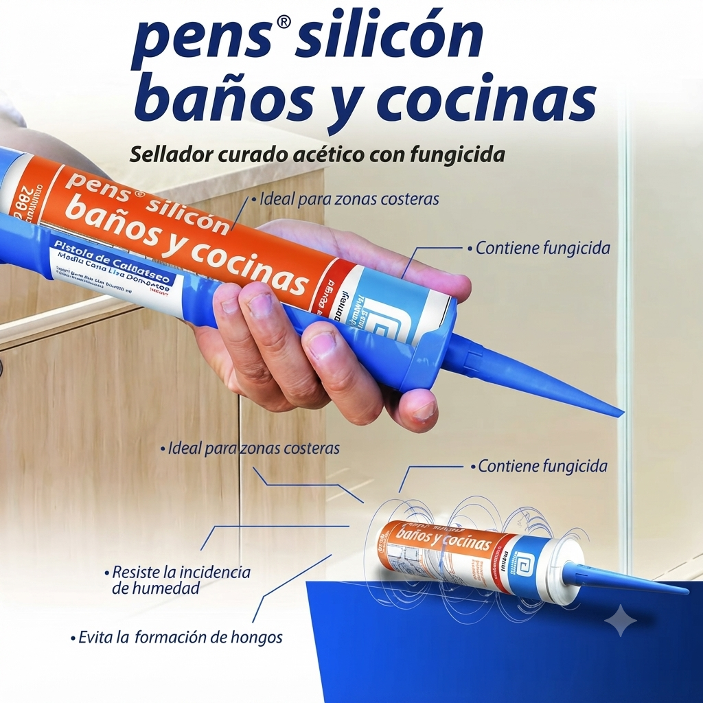 Silicon baños y cocinas anti hongos pens 300 ml