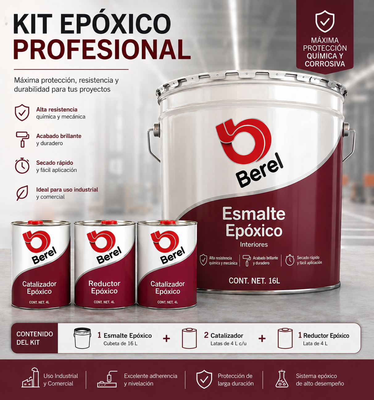 Epoxico Berel serie 5900 KIT de Cubeta