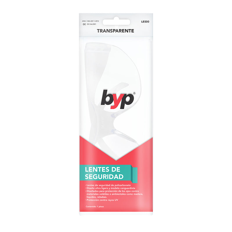 Lente de seguridad transparente byp