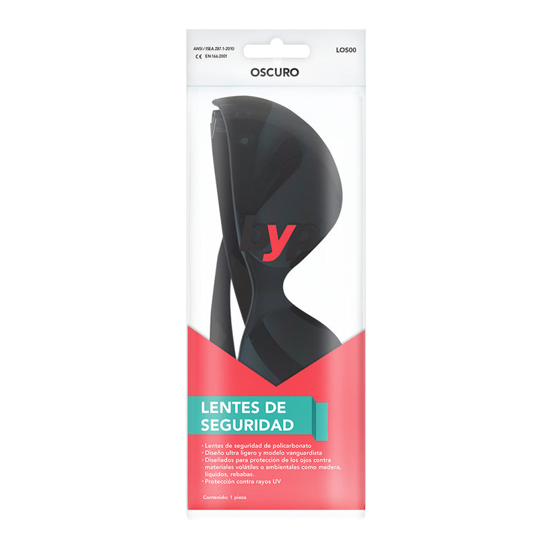 Lente de seguridad negro byp