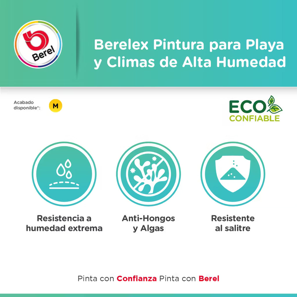 Pintura 100% acrilica Berelex playa 19 L