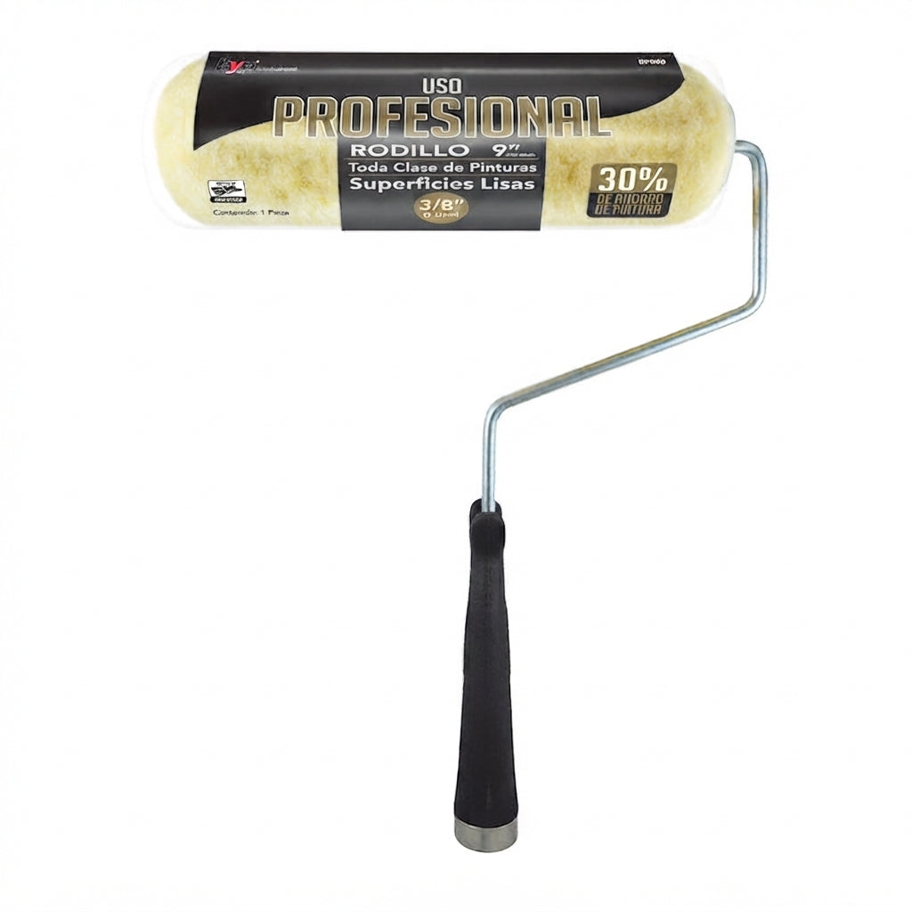 Rodillo profesional superficies lisas 9" x 3/8" byp
