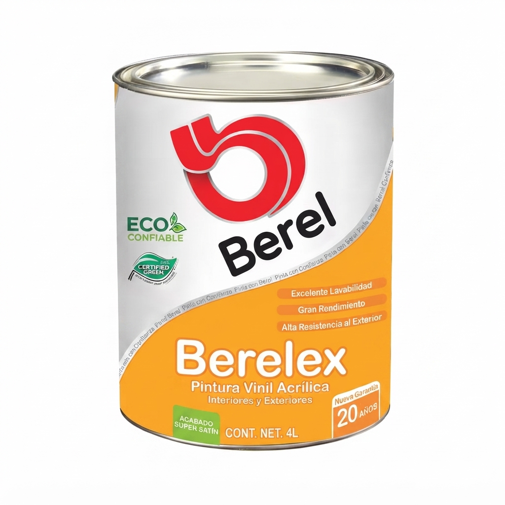 Pintura acrilica Berelex super satin 4 L