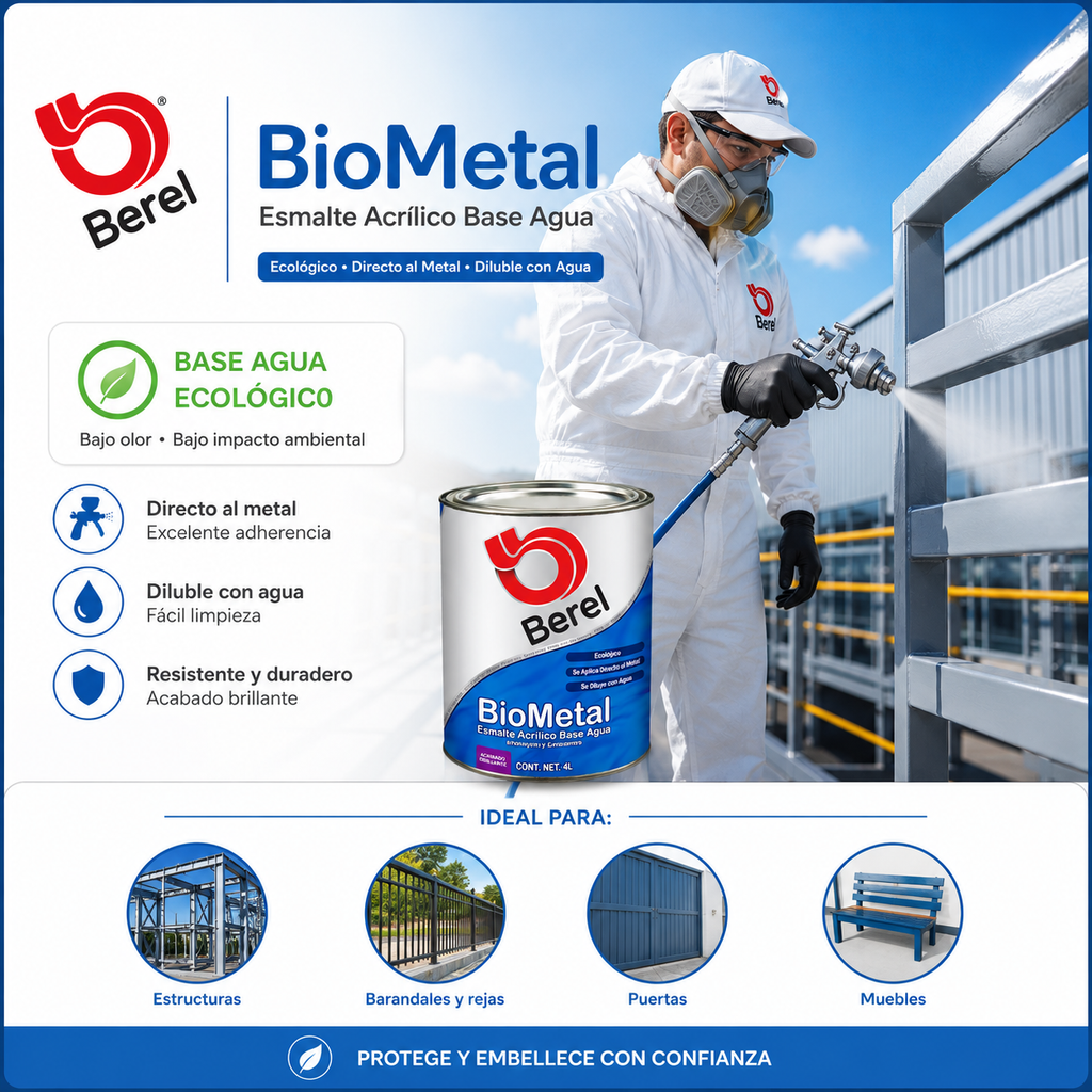 Esmalte base agua Biometal 19 L
