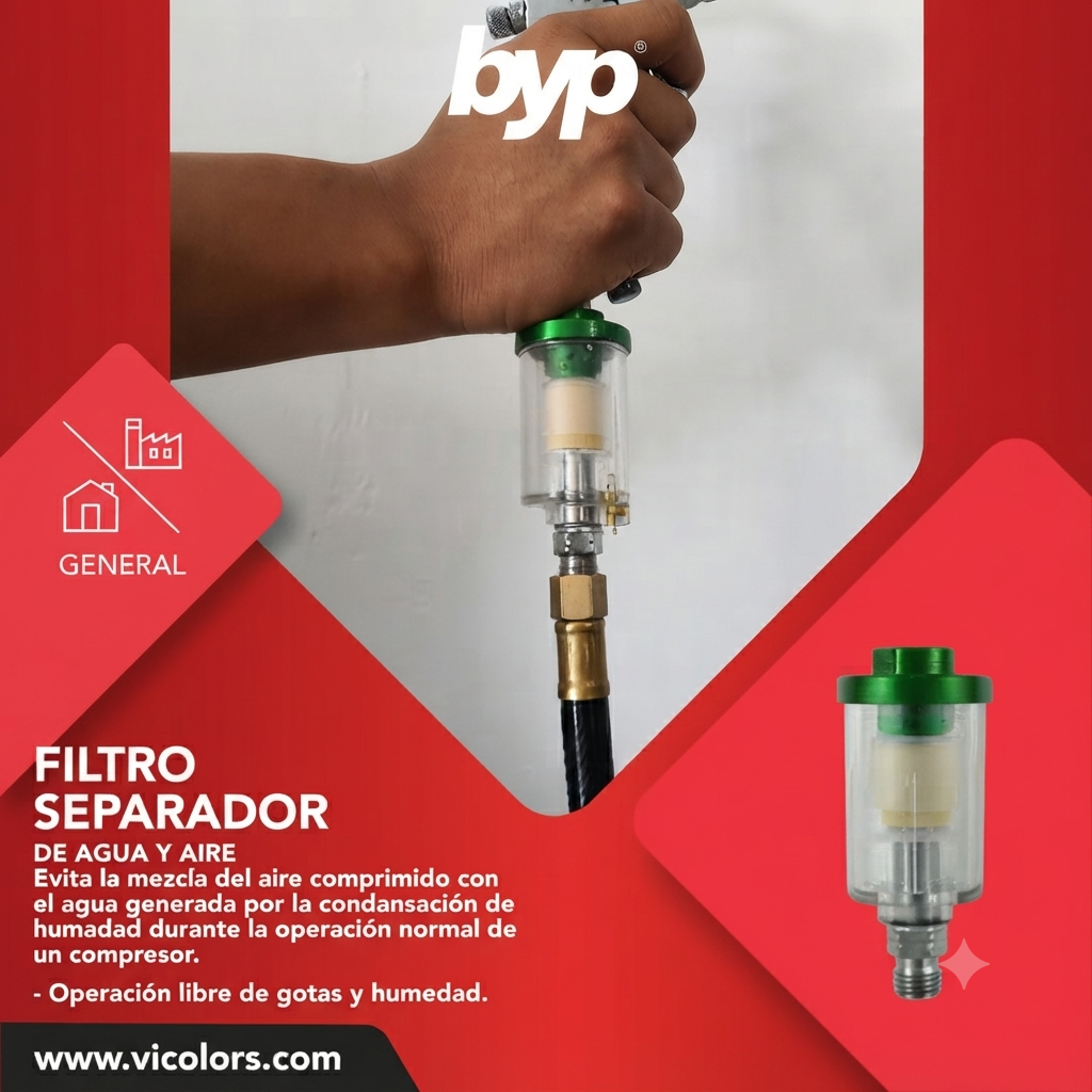 Filtro separador de agua y aire byp