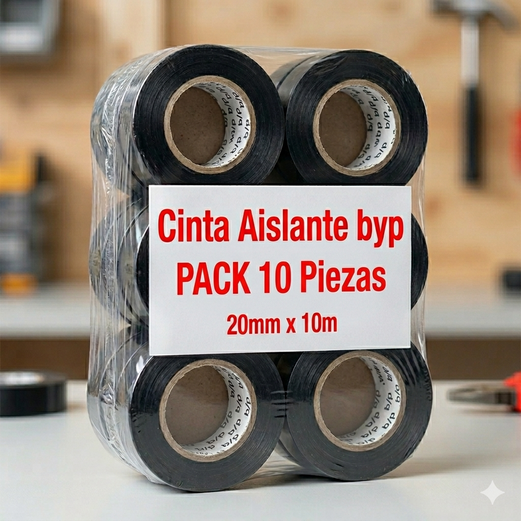Cinta de aislar de pvc (19 mm x 18 m) 10 PACK