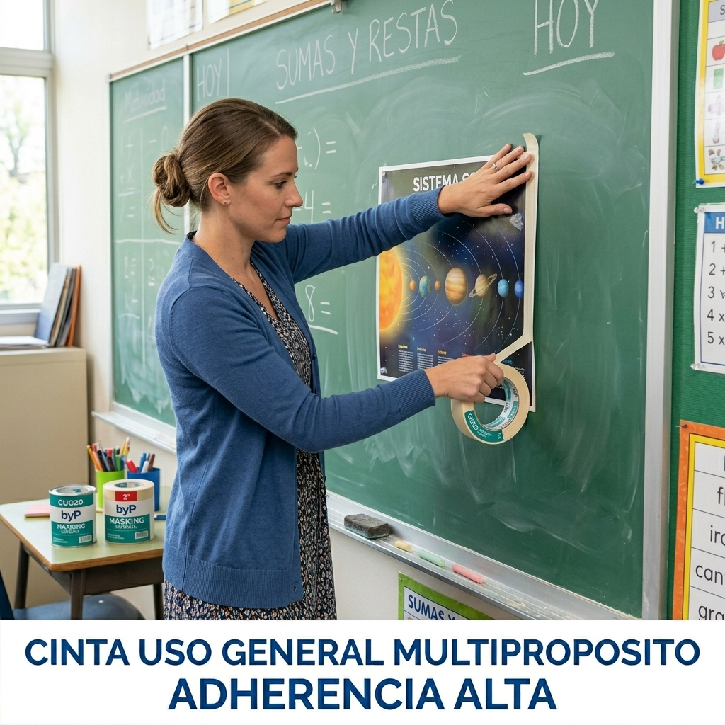 Cinta masking tape 2” (5.08 cm x 50 m) uso general