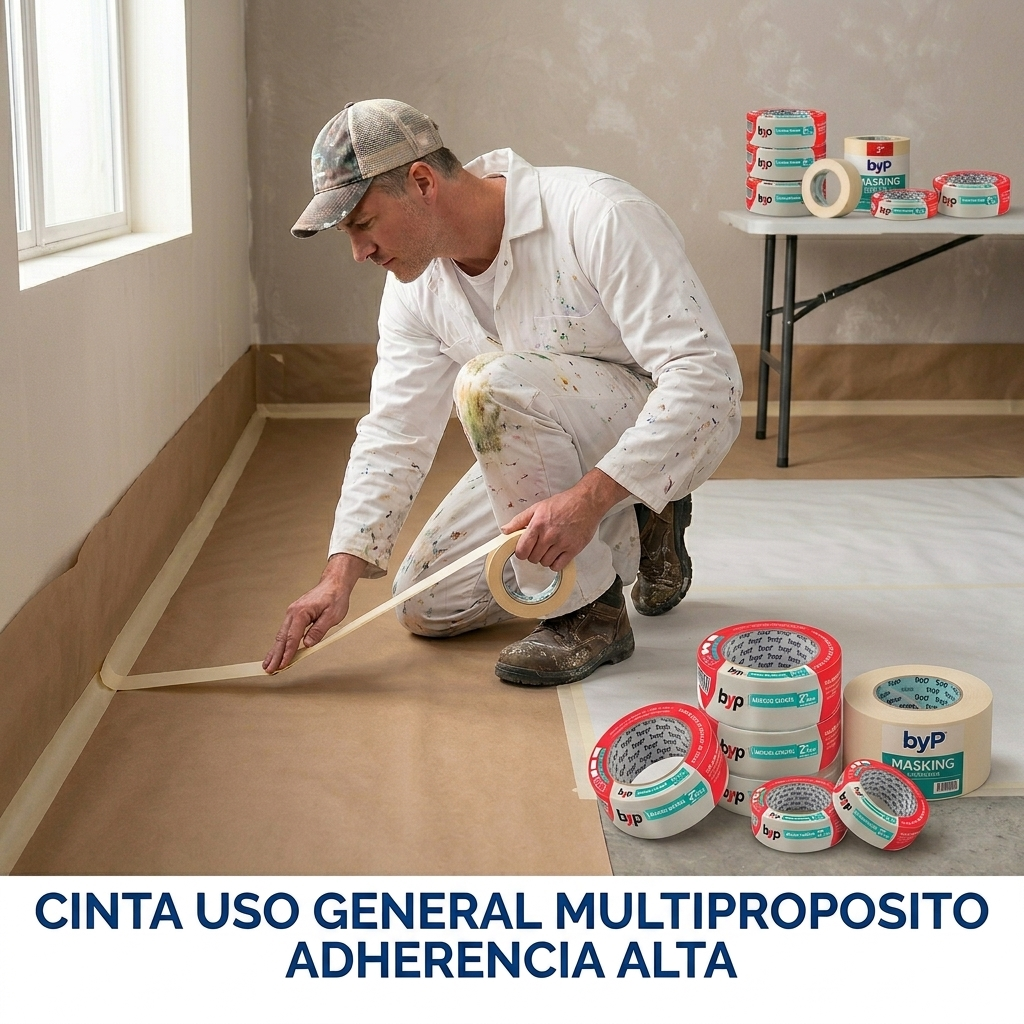 Cinta masking tape 2” (5.08 cm x 50 m) uso general