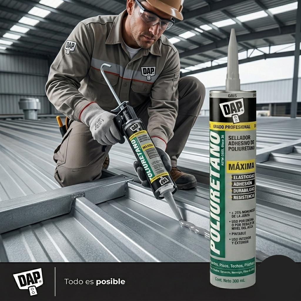 DAP Sellador Poliuretano Gris 300 ml