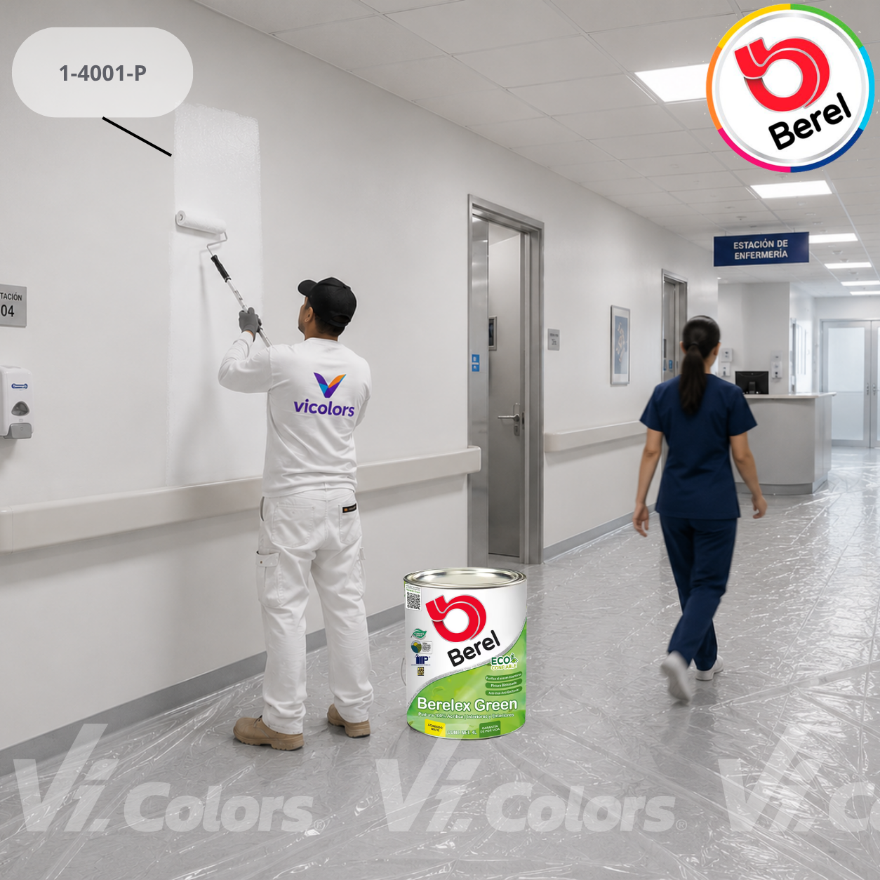 Pintura 100% acrilica Berelex Green 19 L