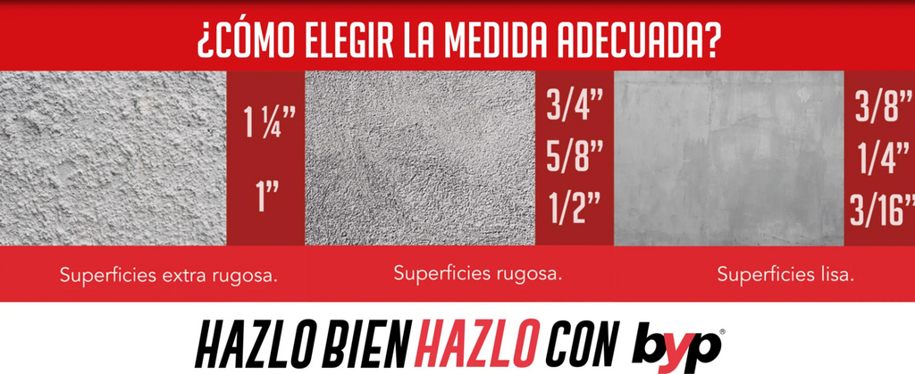 Felpa alta densidad profesional 9" x 3/8" ByP
