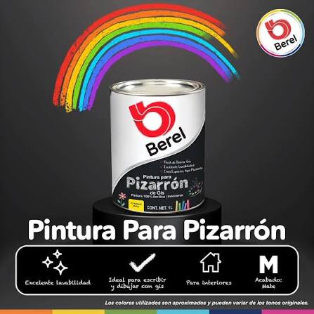 Pintura para pizarrón de gis 1 L