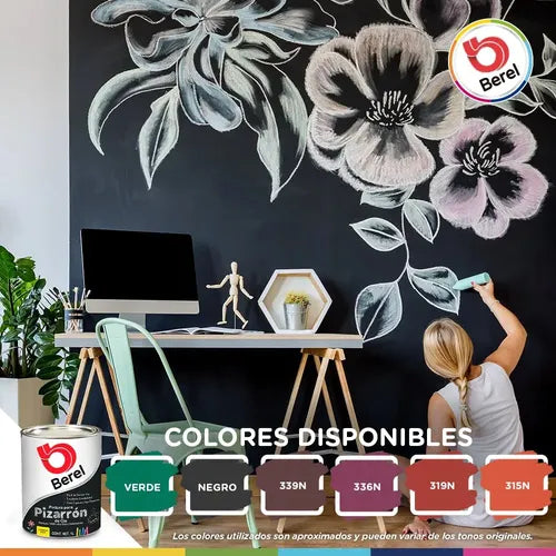 Pintura para pizarrón de gis 1 L
