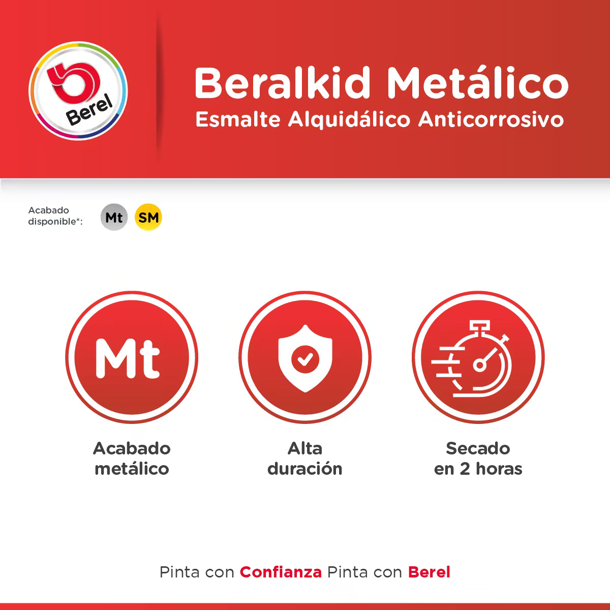Esmalte Beralkid metálico 1 L