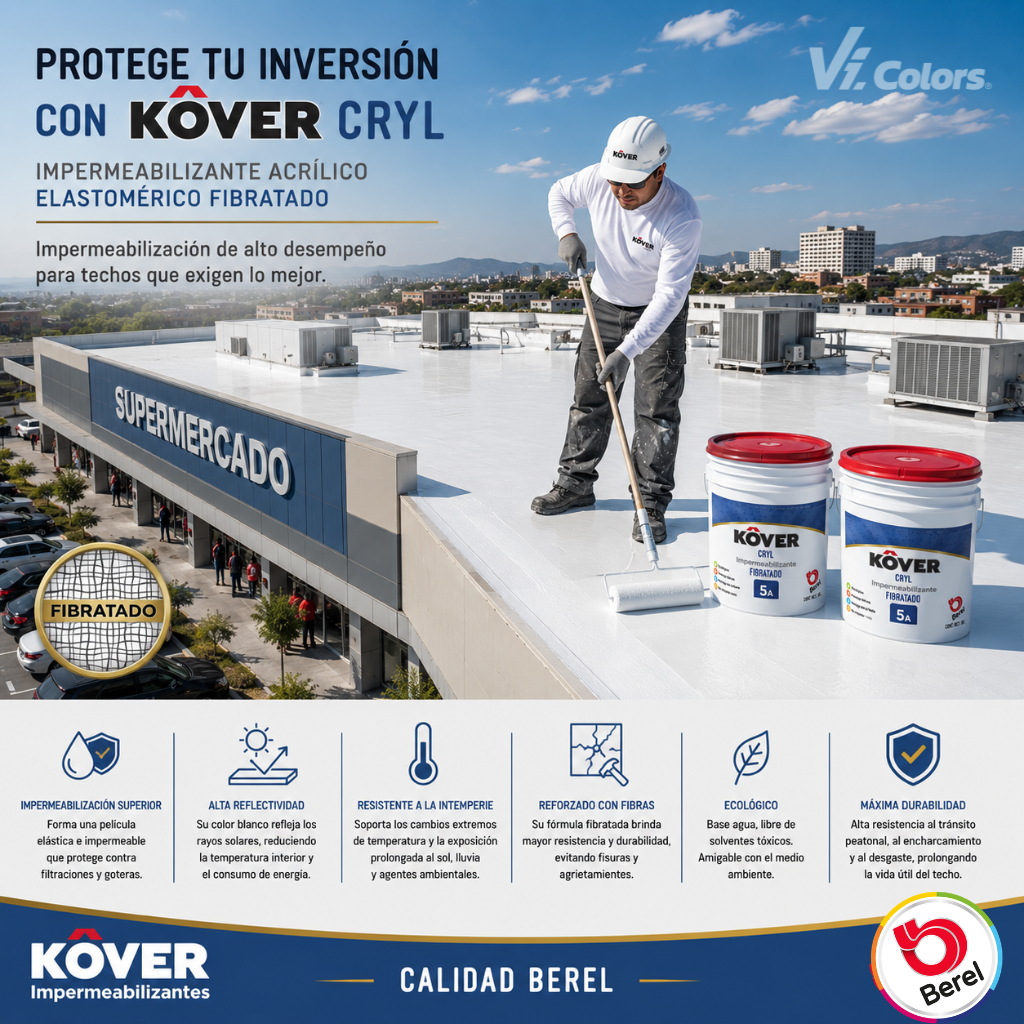 Kover Cryl Blanco Fibratado 5 años 19 L