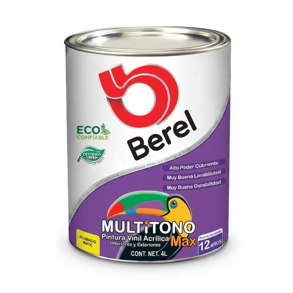 Pintura vinil-acrilica Multitono Max mate 4 L