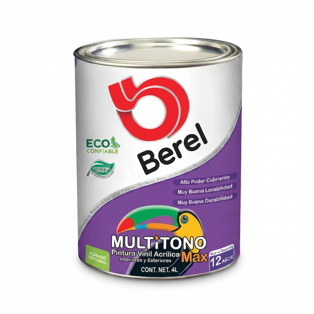 Pintura vinil-acrilica Multitono Max satin 4 L