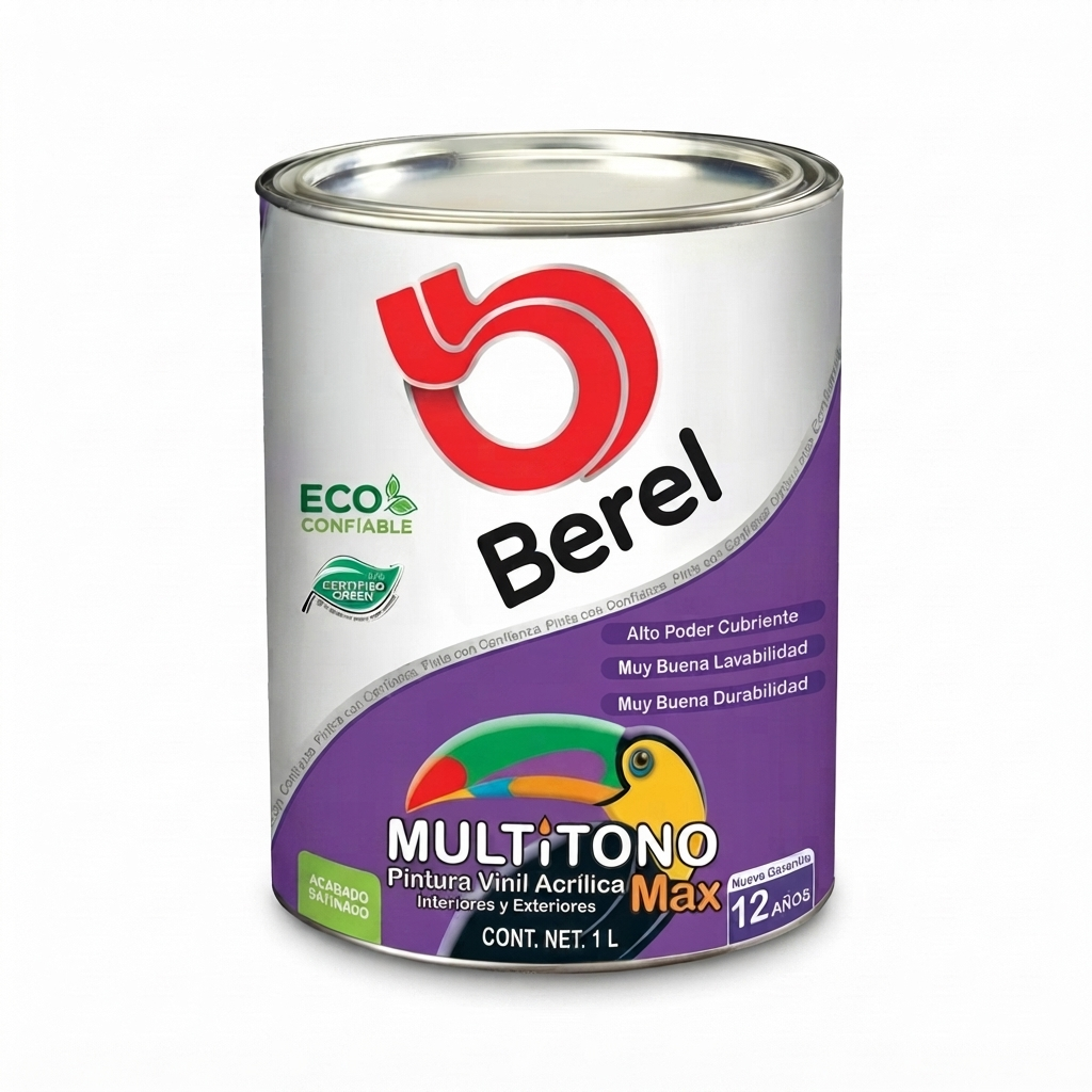 Pintura vinil-acrilica Multitono Max satin 1 L