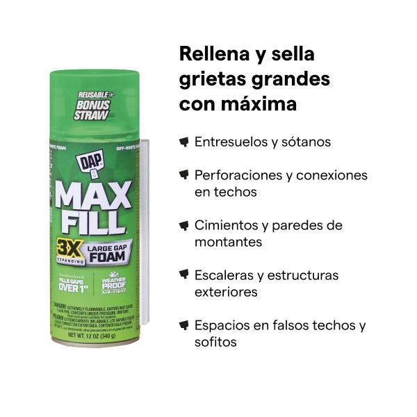 Espuma poliuretano DAP MAX FILL 12 oz