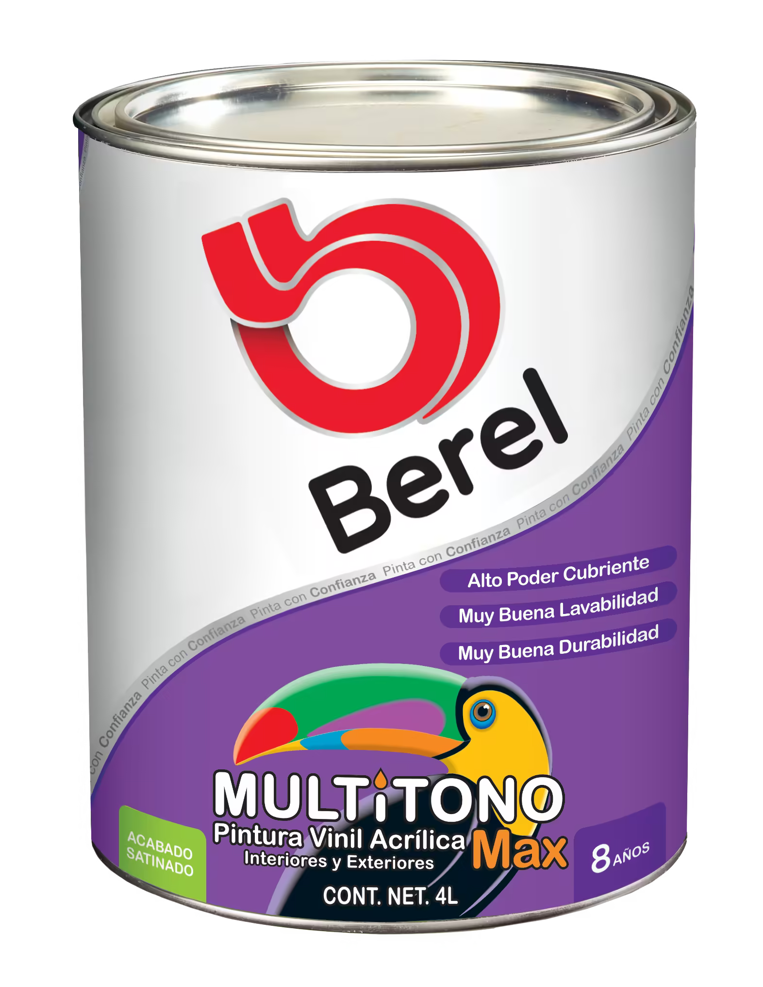 Pintura vinil-acrilica Multitono Max satin 19 L