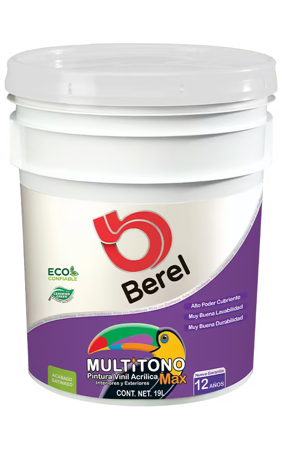 Pintura vinil-acrilica Multitono Max satin 19 L