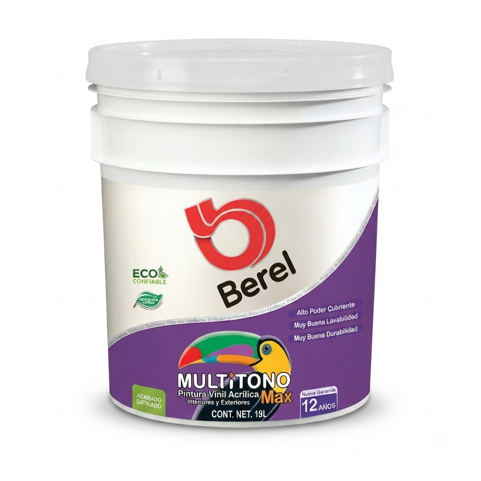 Pintura vinil-acrilica Multitono Max satin 19 L