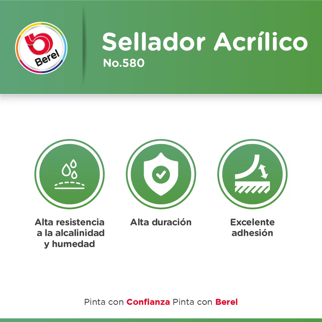 Sellador 580 100% acrílico 1 L